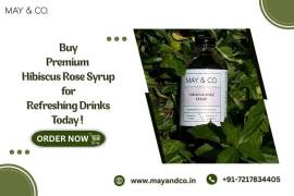Order May & Co. Premium Hibiscus Rose Syrup , India, 110003